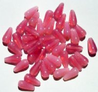 40 13x6mm Milky Pink Opal Drop Beads